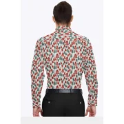 Men's Cotton Blended Printed Full Sleeve Shirt (Multicolor) - Image 6