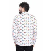 Men's Cotton Blended Printed Full Sleeve Shortkurta (Multicolor) - Image 6