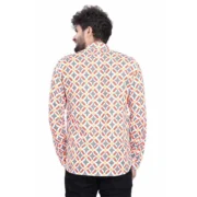 Men's Cotton Blended Printed Full Sleeve Shortkurta (Multicolor) - Image 6