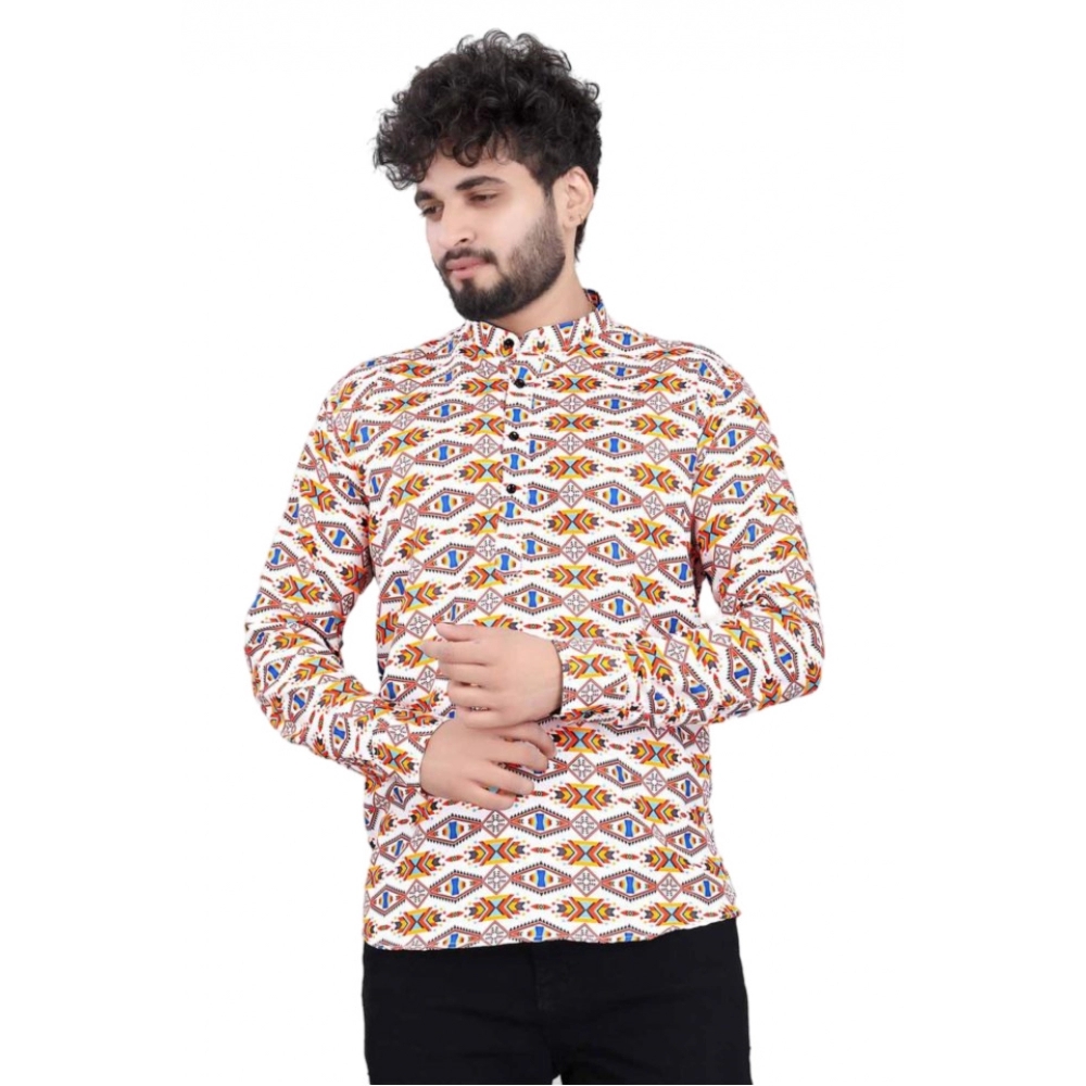 53814506303_25150269bb_o_d-1000x1000-1.webp Men's Cotton Blended Printed Full Sleeve Shortkurta (Multicolor) - Image 1