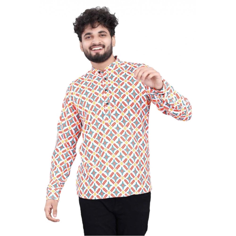 53814597719_f3d8f143be_o_d-1000x1000-1.webp Men's Cotton Blended Printed Full Sleeve Shortkurta (Multicolor) - Image 1