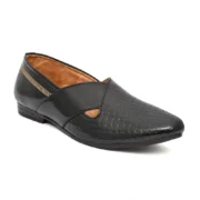 Men's Faux Leather Formal Shoes (Black) - Image 3