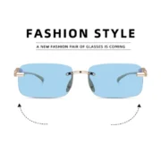 Classic Unisex UV400 Protection Sunglasses (Gold) - Image 3