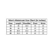 Men's Jacquard Printed Full Sleeve Waistcoat (Red-Beige) - Image 2