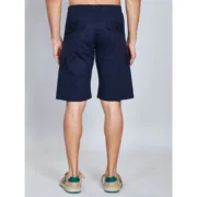 Men's Casual Cotton Solid Knee Length Cargo Shorts (Navy) - Image 3