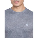 Men's Casual Nylon Solid Half Sleeve Round Neck T-Shirt (Black)