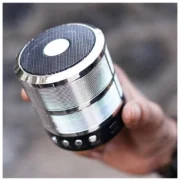 Plastic Rubber Wireless WS887 Bluetooth Speaker (Silver) - Image 2