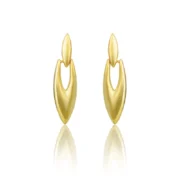 Women's brassNew Gold Tone Polish Mini Office Earrings (Gold Plated)