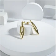 Women's brassNew Gold Tone Polish Mini Office Earrings (Gold Plated) - Image 3