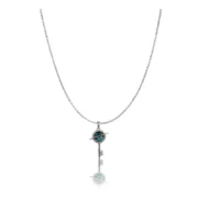 Women's Stainless Steel Key Design Delicate Chain (Silver Plated)