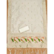 Women's Banarasi Silk Printed Unstitched Salwar Suit Material With Dupatta (White, 3Mtrs) - Image 2