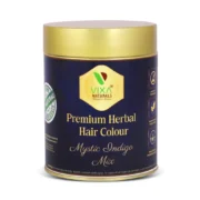 Women's Vixa Naturals Indigo Mix Hair Color | Henna Powder for Hair | Natural Black Herbal Hair Dye | Organic Mehndi with Indigo, Tulsi, Baheda & Thankuni | 25g x 8
