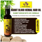 Devi Herbels Rabbit Blood Herbal 100 ML Hair Oil - Men's And Women's Hair Growth Oil - Image 4