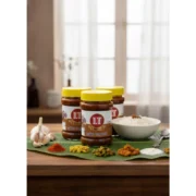 Pack of_3 300GM LT Garlic Pickle Traditional Digestive Side Dish (Red)