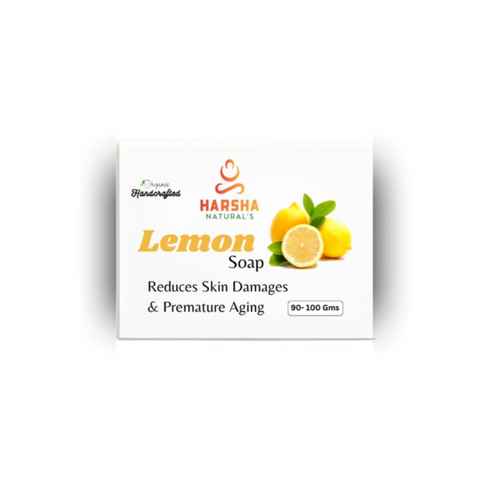 64195-1-1000x1000-1.webp Pack Of_2 Harsha Naturals - Lemon Soap (100GM) - Image 1