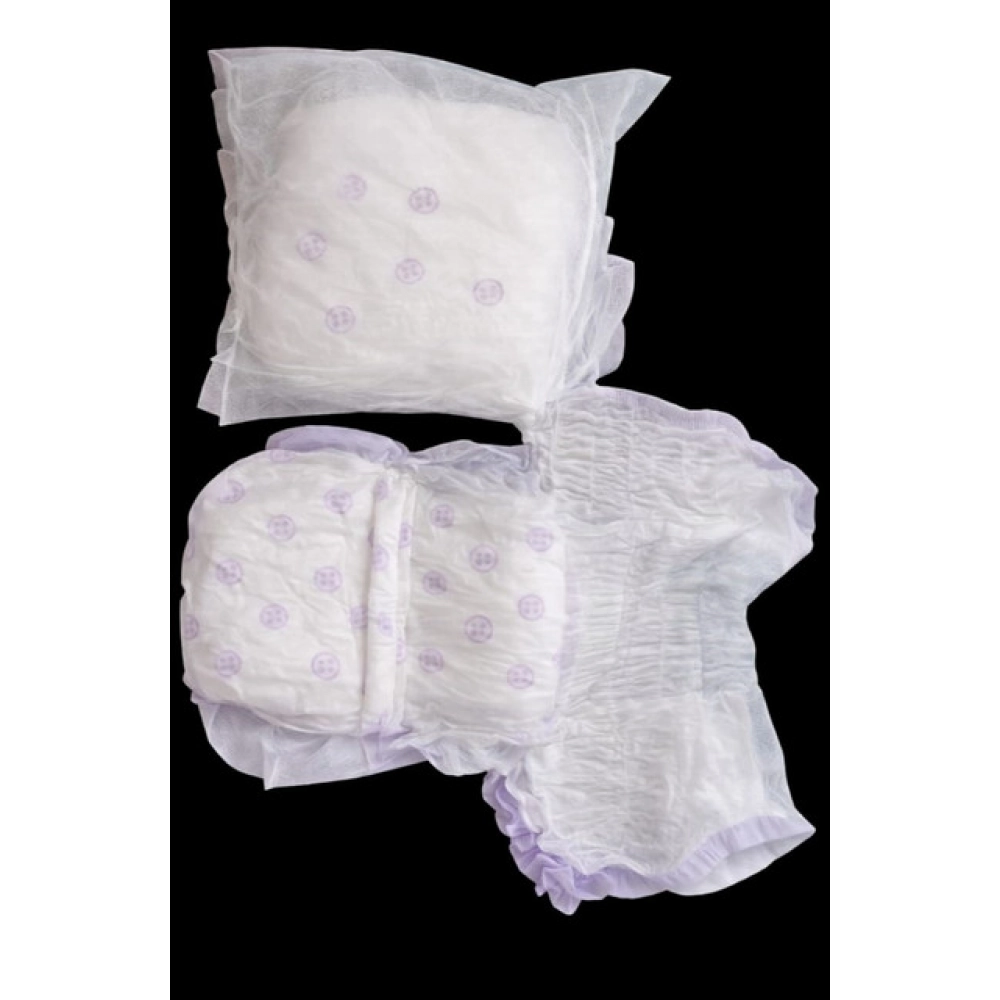 64958-1-1000x1000-1.webp Pack of_10 Pcs Cotton Disposable Lady Period Pants Sanitary Napkin (White) - Image 1