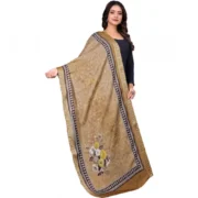 Women's chanderi silk Printed Dupatta (Beige, Length: 2 Mtr) - Image 3