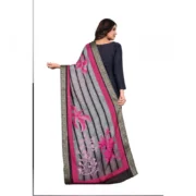 Women's chanderi silk Printed Dupatta (Black, Length: 2 Mtr) - Image 5