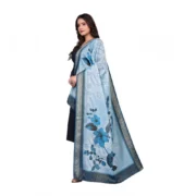 Women's chanderi silk Printed Dupatta (Blue, Length: 2 Mtr) - Image 4