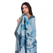 Women's chanderi silk Printed Dupatta (Blue, Length: 2 Mtr) - Image 2