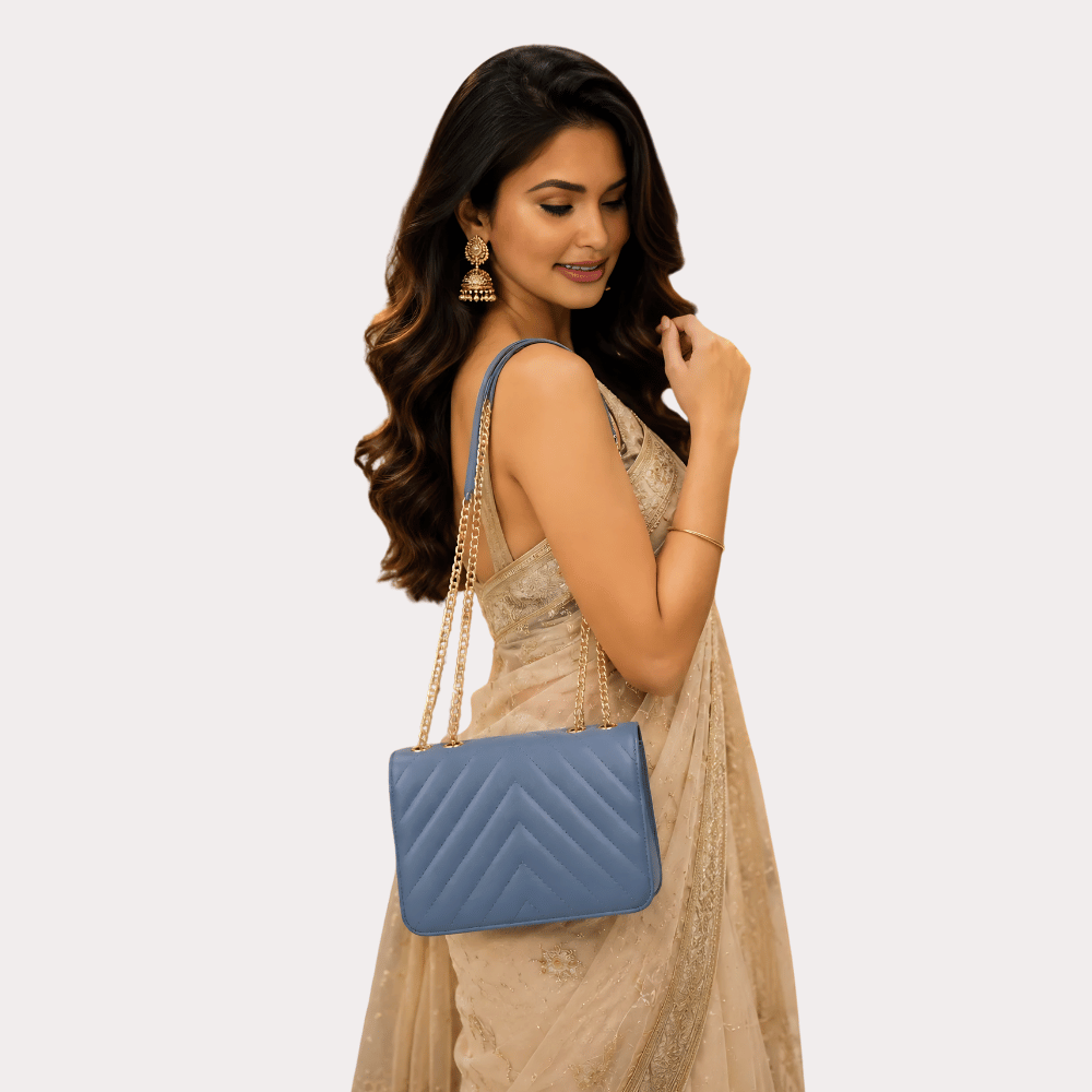 JEYesxcEOXjepd5WHsqOo07MYDAA6OHhmqXJakYN.png SkyLuxe Chevron Blue Sling Bag for Women - Image 1