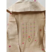 Women's Banarasi Silk Printed Unstitched Salwar Suit Material With Dupatta (Cream, 3Mtrs) - Image 2
