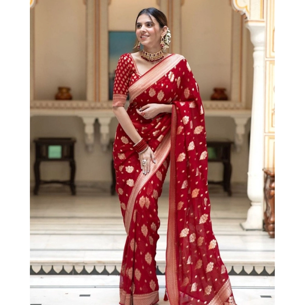 PID-63645-Women-s-Soft-Lichi-Silk-Printed-Saree-With-Unstitched-Blouse-5-5-Mtr-Red-1-1000x1000-1.webp Women's Soft Lichi Silk Printed Saree With Unstitched Blouse 5.5Mtr (Red) - Image 1