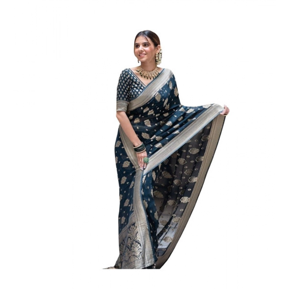 PID-63648-Women-s-Soft-Lichi-Silk-Printed-Saree-With-Unstitched-Blouse-5-5-Mtr-Blue-1-1000x1000-1.webp Women's Soft Lichi Silk Printed Saree With Unstitched Blouse 5.5Mtr (Blue) - Image 1
