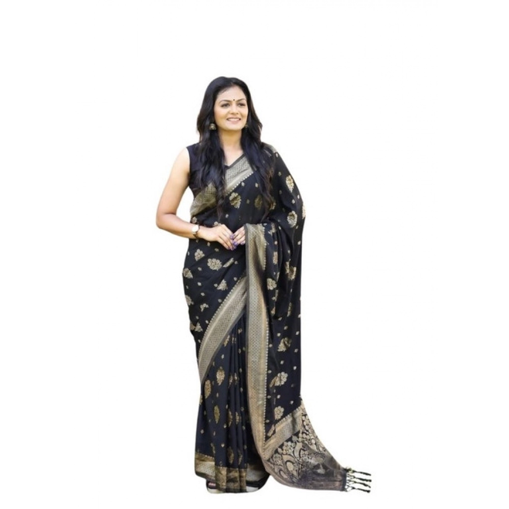 PID-63668-Women-s-Soft-Lichi-Silk-Printed-Saree-With-Unstitched-Blouse-5-5-Mtr-Black-1-1000x1000-1.webp Women's Soft Lichi Silk Printed Saree With Unstitched Blouse 5.5Mtr (Black) - Image 1