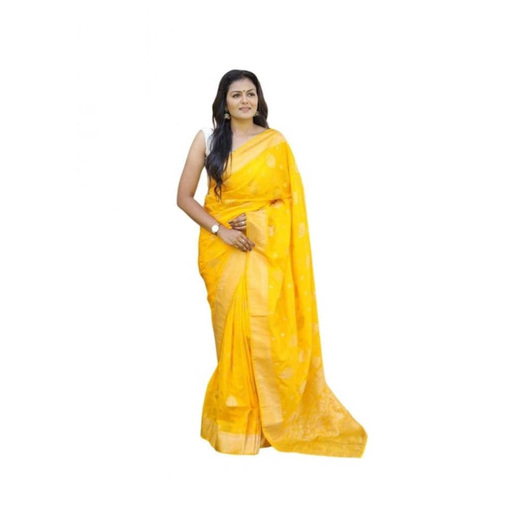 PID-63672-Women-s-Soft-Lichi-Silk-Printed-Saree-With-Unstitched-Blouse-5-5-Mtr-Yellow-1-1000x1000-1.webp Women's Soft Lichi Silk Printed Saree With Unstitched Blouse 5.5Mtr (Yellow) - Image 1