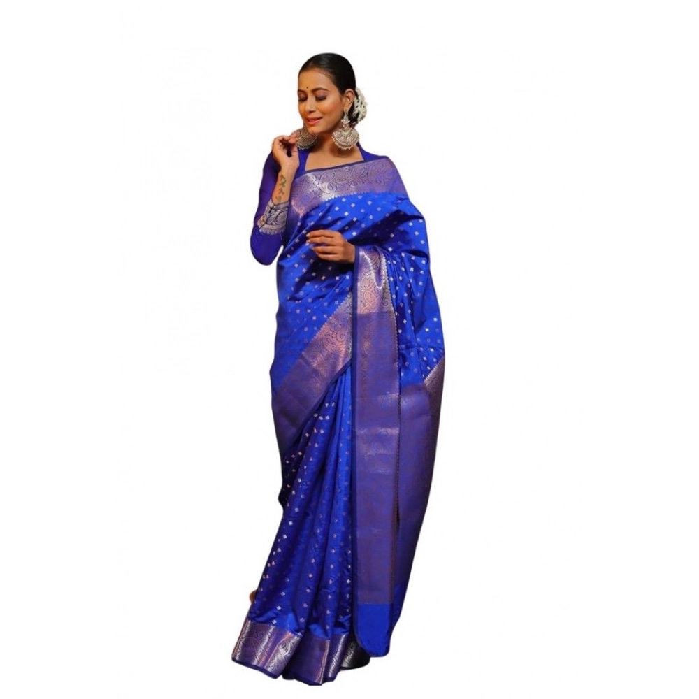 PID-63681-Women-s-Soft-Lichi-Silk-Printed-Saree-With-Unstitched-Blouse-5-5-Mtr-Blue-1-1000x1000-1.webp Women's Soft Lichi Silk Printed Saree With Unstitched Blouse 5.5Mtr (Blue) - Image 1