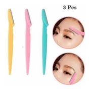 Pack of 3_Facial Razor Set Eyebrow and Face Shaving Trimmer (Color: Assorted ) - Image 2