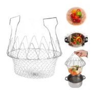 Foldable Chef Basket ? Multi-Function Strainer And Steamer (Color: Assorted ) - Image 4