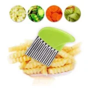 Pack Of_5 Wave Shape Stainless Steel Potato Cutter And Slicer ? (Color: Assorted ) - Image 4