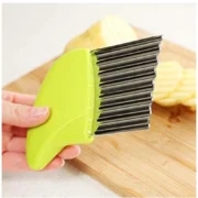 Pack Of_5 Wave Shape Stainless Steel Potato Cutter And Slicer ? (Color: Assorted ) - Image 3