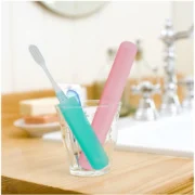 Pack of 4_Plastic Toothbrush Holder Travel 4-PieceS SeT Tube Cases (Color: Assorted ) - Image 4