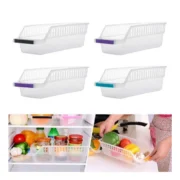 Plastic Fridge Space Saver Rack Organizer ? (Color: Assorted ) - Image 2