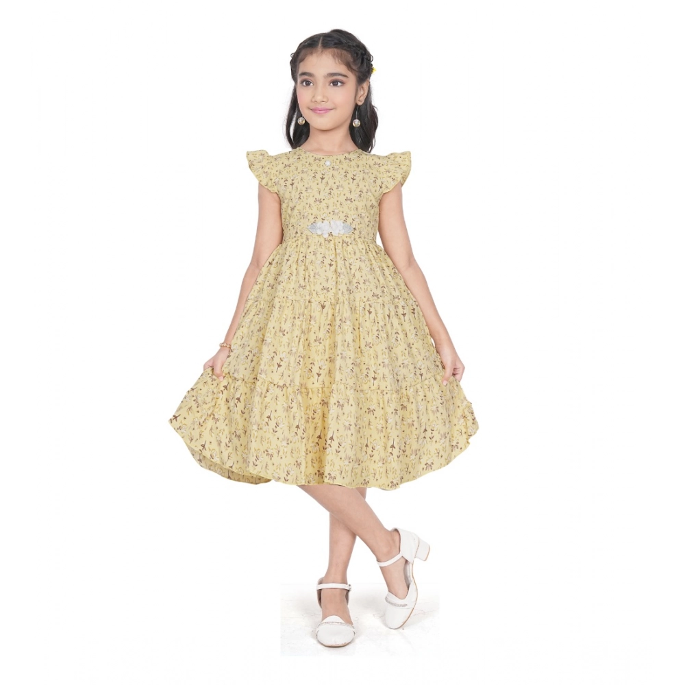 PID-63799-Generic-Girl-s-Twill-Printed-Short-Sleeve-Round-Neck-Dress-YELLOW-GREEN-PEACH-GREY-1-1000x1000-1.webp Girl's Twill Printed Short Sleeve Round Neck Dress (Yellow) - Image 1