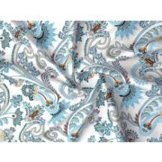 Cotton Blend Floral Printed Double Bedsheet with 2 Pillow Covers (White) - Image 3