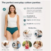 Pack of_3 Women's Cotton Solid Hipster Panty (Multicolor) - Image 3