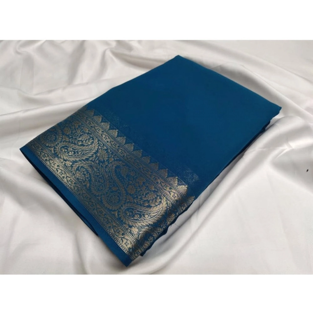PID-64841-Women-s-Crape-Chit-Pallu-Solid-Saree-With-Unstitched-Blouse-5-5-Mtr-Sea-Green-1-1000x1000-1.webp Women's Crepe Chit Pallu Solid Saree With Unstitched Blouse 5.5Mtr (Sea-Green) - Image 1