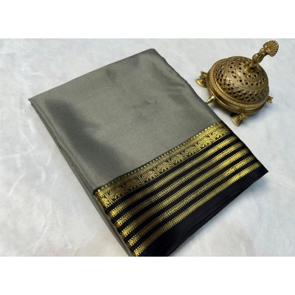 PID-64857-Women-s-Crape-Chit-Pallu-Solid-Saree-With-Unstitched-Blouse-5-5-Mtr-Gray-1-1000x1000-1.webp Women's Crepe Chit Pallu Solid Saree With Unstitched Blouse 5.5Mtr (Gray) - Image 1