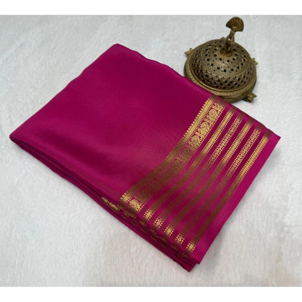 PID-64864-Women-s-Crape-Chit-Pallu-Solid-Saree-With-Unstitched-Blouse-5-5-Mtr-Pink-1-1000x1000-1.webp Women's Crepe Chit Pallu Solid Saree With Unstitched Blouse 5.5Mtr (Pink) - Image 1