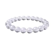 Natural Crystal 8mm Clear Quartz Bracelet (White)
