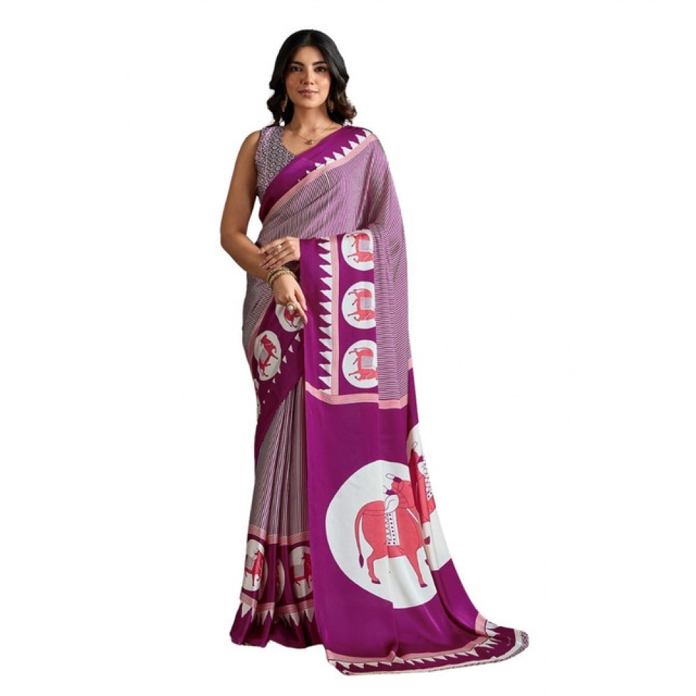 PID-65049-Women-s-Satin-Crepe-Printed-Saree-With-Unstitched-Blouse-5-5-Mtr-Purple-1-1000x1000-1.webp Women's Satin Crepe Printed Saree With Unstitched Blouse 5.5Mtr (Purple) - Image 1