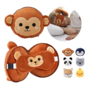 Generic Travel Pillow Set with Eye Mask (Multicolor)