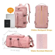 Generic 2 in 1 Travel Duffle Bag with Shoe Compartment (Multicolor) - Image 2
