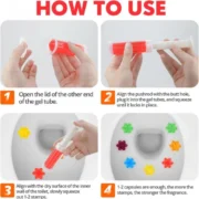 Generic Pack of 2 Toilet Freshner And Cleaner Flower Gel (Multicolor) - Image 2