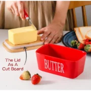Generic Ceramic Butter Box (Red) - Image 2