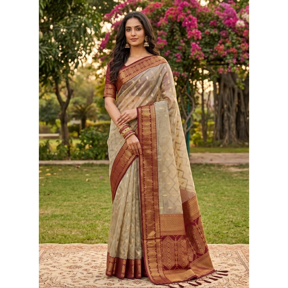PID-67078-Women-s-Cotton-Printed-Saree-With-Unstitched-Blouse-5-5-Mtr-Chiku-With-Red-1-1000x1000-1.webp Generic Women's Cotton Printed Saree With Unstitched Blouse 5.5Mtr (Multicolor) - Image 1